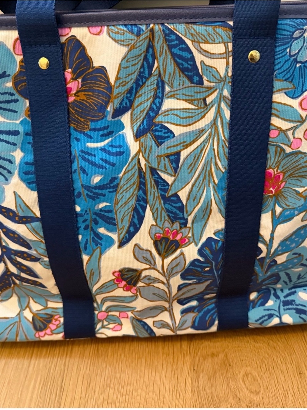 Lilly Pulitzer 3 Piece Set Best Fronds Forever Duffel Tote & Pouch EUC - Picture 15 of 16